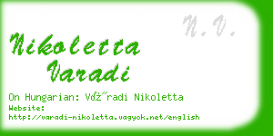 nikoletta varadi business card